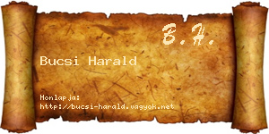 Bucsi Harald névjegykártya